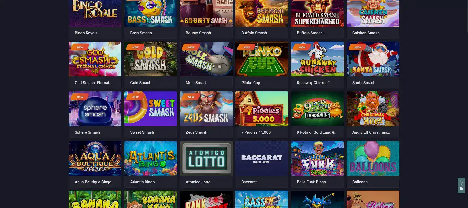 Интерфейс игрового зала Кафе Инбет казино с слотами